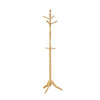 Moy 3 Tier Coat Rack w 10 Hooks | 72" Natural Brown Solid Wood