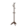 Pon 7 Tier Coat Rack w 11 Hooks and Tripod Base | 70" Dark Brown