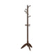 Pon 7 Tier Coat Rack w 11 Hooks and Tripod Base | 70" Dark Brown
