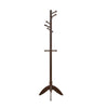 Pon 7 Tier Coat Rack w 11 Hooks and Tripod Base | 70" Dark Brown