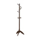 Pon 7 Tier Coat Rack w 11 Hooks and Tripod Base | 70" Dark Brown