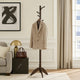 Pon 7 Tier Coat Rack w 11 Hooks and Tripod Base | 70" Dark Brown