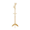Pon 7 Tier Coat Rack w 11 Hooks and Tripod Base | 70" Natural Brown