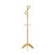 Pon 7 Tier Coat Rack w 11 Hooks and Tripod Base | 70" Natural Brown