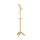 Pon 7 Tier Coat Rack w 11 Hooks and Tripod Base | 70" Natural Brown