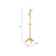 Pon 7 Tier Coat Rack w 11 Hooks and Tripod Base | 70" Natural Brown