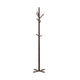 Jema 3 Tier Coat Rack | 9 Hanging Hooks | 70" Dark Brown Solid Wood