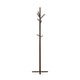 Jema 3 Tier Coat Rack | 9 Hanging Hooks | 70" Dark Brown Solid Wood