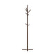 Jema 3 Tier Coat Rack | 9 Hanging Hooks | 70" Dark Brown Solid Wood