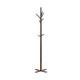 Jema 3 Tier Coat Rack | 9 Hanging Hooks | 70" Dark Brown Solid Wood