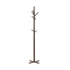 Jema 3 Tier Coat Rack | 9 Hanging Hooks | 70" Dark Brown Solid Wood