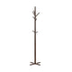 Jema 3 Tier Coat Rack | 9 Hanging Hooks | 70" Dark Brown Solid Wood