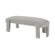 Fery Modern Bench w Curved Edges | Taupe Velvet Upholstery | 54"