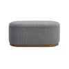 Sio Storage Bench | Ribbed Gray Corduroy | 43" Walnut Brown Wood
