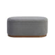 Sio Storage Bench | Ribbed Gray Corduroy | 43" Walnut Brown Wood