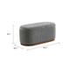 Sio Storage Bench | Ribbed Gray Corduroy | 43" Walnut Brown Wood