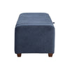 Doa Storage Bench | Channel Tufted | Blue Boucle Upholstery 50"