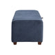 Doa Storage Bench | Channel Tufted | Blue Boucle Upholstery 50"