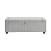 Doa Storage Bench | Channel Tufted | Gray Boucle Upholstery 50"