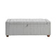Doa Storage Bench | Channel Tufted | Gray Boucle Upholstery 50"