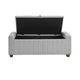 Doa Storage Bench | Channel Tufted | Gray Boucle Upholstery 50"