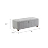 Doa Storage Bench | Channel Tufted | Gray Boucle Upholstery 50"