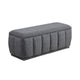Jia Storage Bench | Wide Channel Tufted Gray Polyester 47"