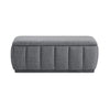 Jia Storage Bench | Wide Channel Tufted Gray Polyester 47"