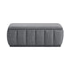 Jia Storage Bench | Wide Channel Tufted Gray Polyester 47"
