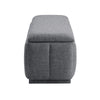 Jia Storage Bench | Wide Channel Tufted Gray Polyester 47"