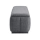 Jia Storage Bench | Wide Channel Tufted Gray Polyester 47"