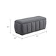 Jia Storage Bench | Wide Channel Tufted Gray Polyester 47"