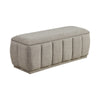 Jia Storage Bench | Wide Channel Tufted Taupe Polyester 47"