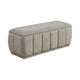 Jia Storage Bench | Wide Channel Tufted Taupe Polyester 47"
