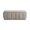 Jia Storage Bench | Wide Channel Tufted Taupe Polyester 47"