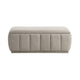 Jia Storage Bench | Wide Channel Tufted Taupe Polyester 47"