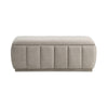 Jia Storage Bench | Wide Channel Tufted Taupe Polyester 47"