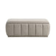 Jia Storage Bench | Wide Channel Tufted Taupe Polyester 47"