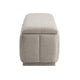 Jia Storage Bench | Wide Channel Tufted Taupe Polyester 47"