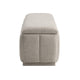 Jia Storage Bench | Wide Channel Tufted Taupe Polyester 47"