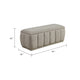 Jia Storage Bench | Wide Channel Tufted Taupe Polyester 47"