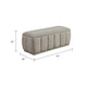 Jia Storage Bench | Wide Channel Tufted Taupe Polyester 47"