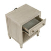 Olto Nightstand w 1 Drawer | USB Ports | Cubby Shelf | Light Oak Brown