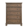 Bely Tall Dresser Chest | 5 Drawers | Antique Brown Sculpted Frame