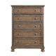 Bely Tall Dresser Chest | 5 Drawers | Antique Brown Sculpted Frame