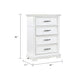Yal Tall Dresser Chest | 4 Drawers w Black Nickel Bar Handles | White