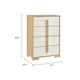 Mep Tall Dresser Chest | 4 Drawers | Dual Tone Natural Brown & White