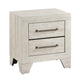 Ava Nightstand | 2 Drawers w Antique Silver Bar Handles | Dusty Gray