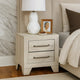 Ava Nightstand | 2 Drawers w Antique Silver Bar Handles | Dusty Gray
