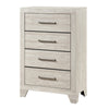 Ava Tall Dresser Chest | 4 Drawers w Antique Silver Bar Handles | Dusty Gray